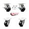 Service Caster 4 Inch Kingpinless Glass Filled Nylon Wheel Caster Swivel Locks 2 Brakes, 4PK SCC-KP30S420-GFNR-SLB-BSL-2-BSL-2 - alternate 2